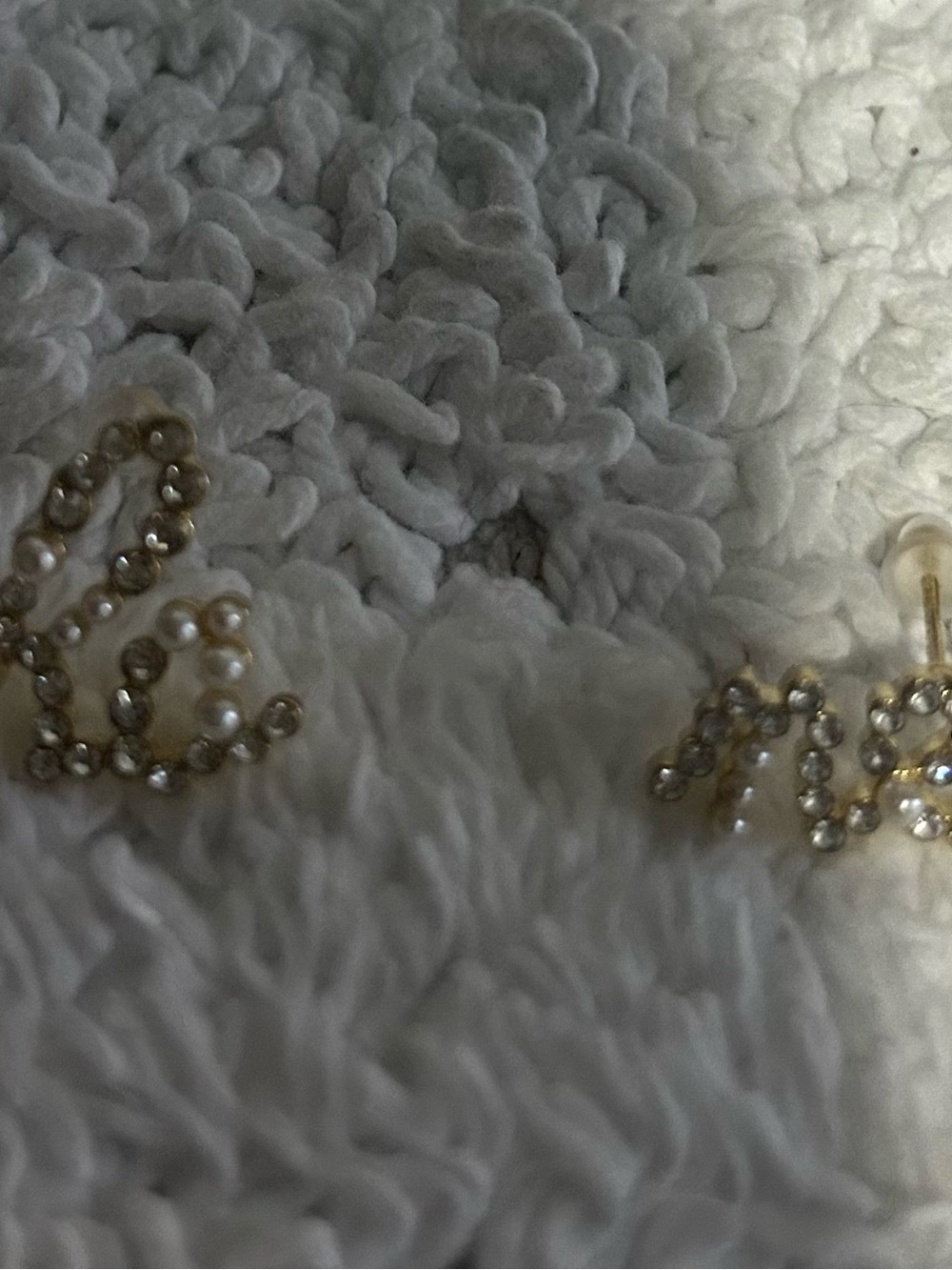 Gold Pearl & Crystal Knot Stud Earrings - Women Jewelry